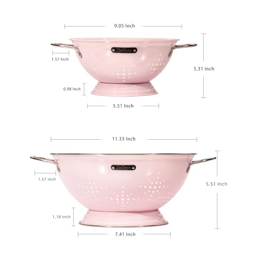 Metal Colander 2 Pack (Pink)