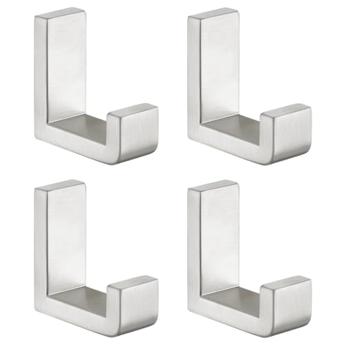 Towel Hooks Brushed Nickel (4 Pack / Brushed Nickel)