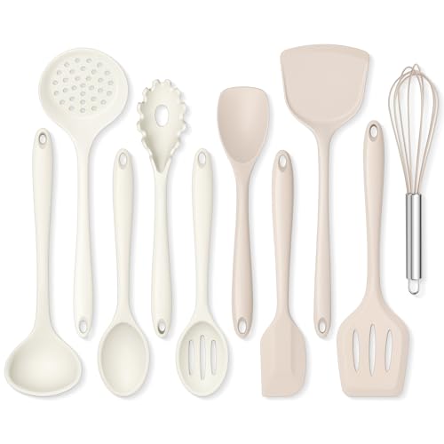 Kitchen Utensils Set (2 Mixed Color (Khaki/ White))