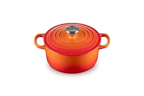 Enameled Cast Iron Round Dutch Oven (Flame / 2 Qt)