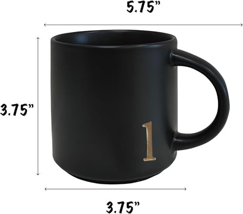 Black Ceramic Coffee Mug (Black-L)