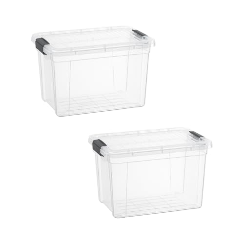 2.5 Quart Clear Plastic Storage Boxes with Lids (2.5 Quarts)