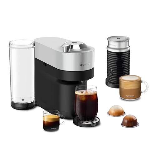 Vertuo Pop+ Deluxe by De'Longhi with Aeroccino (Machine + Frother / Silver)