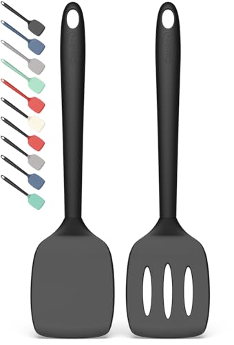 2 Pack Silicone Spatula Set (PureBlack)