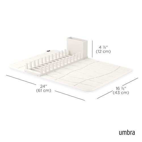 Udry Dish Drying Rack with Microfiber Mat (24" x 17" / Sand)