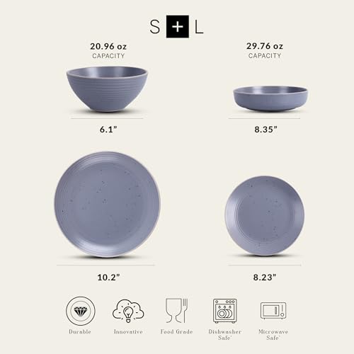 Lauren Modern Stoneware 32 (32-Piece Service for 8 / Light Gray)
