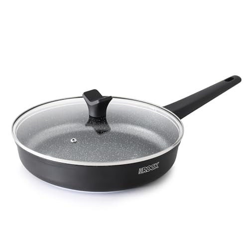 SOHO 11 Inch Non Stick Frying Pan with Lid (Granite Black / 11 Inch)