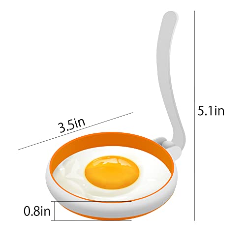 Silicone Egg Molds for Kids (4Pcs Round / White)