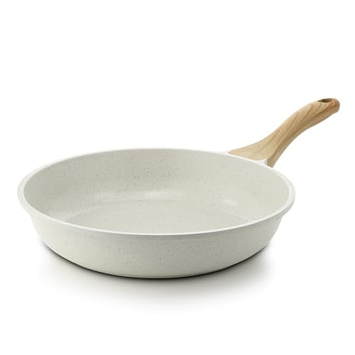 Nonstick Ceramic Frying Pan Skillet (10 Inch / White)
