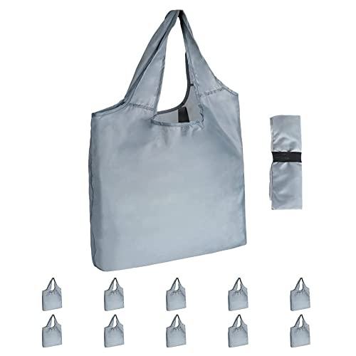 15x4.5x15 Inch Grey Reusable Shopping Bags with Handles (Grey)