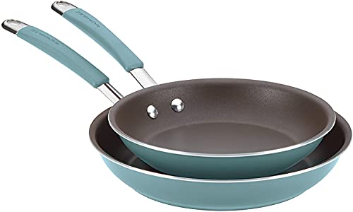 Cucina Nonstick Frying Pan Set (Skillet Set (9.25" & 11") / Agave Blue)