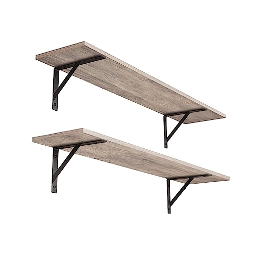 Long Wall Shelves (Greige / 31.5 Inch)