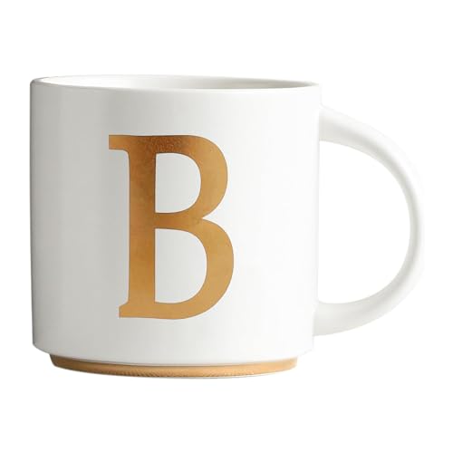 Monogram Ceramic Mugs (gold-B)