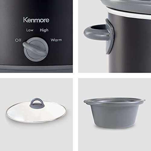 Kenmore 88918 5 Quart Slow Cooker in Black (5 Qt Slow Cooker)