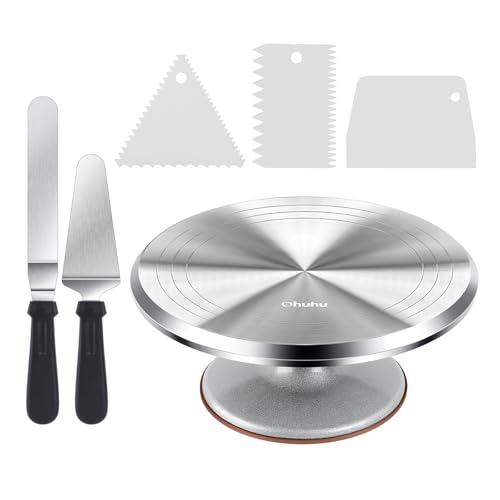 Cake Turntable (Silver / Set 12 inch)