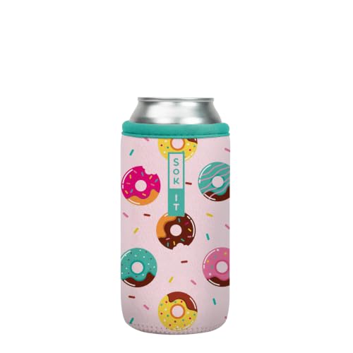 CanSok Sleeve for Beer & Soda Insulated Neoprene Cover (Donut Delight / 16oz Can Sleeve)