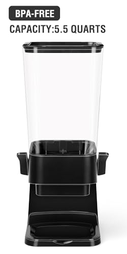 Cereal Dispenser Countertop 2pcs (Black & 2pcs)