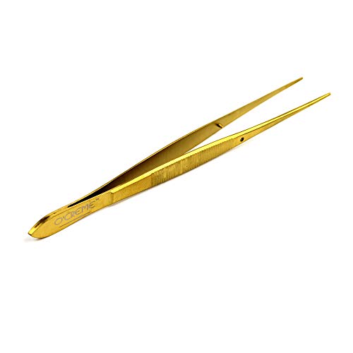 Stainless Steel Precision Kitchen Tweezer Tongs 6.25" with Fine Tip
