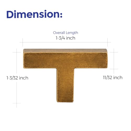 Antique Brass Cabinet Handles Cabinet Pulls Single Hole 30 Pack (Antique Brass / Single Hole)