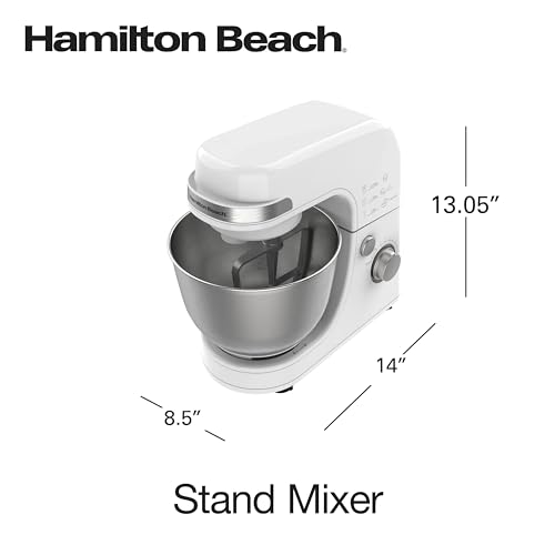 Electric Stand Mixer (White / 7 Speeds with Whisk & Splash Guard)