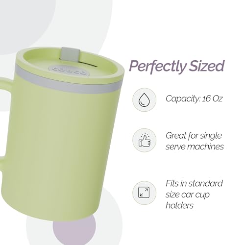 Iconic Desk Mug 16 Oz (Purple/Yellow)