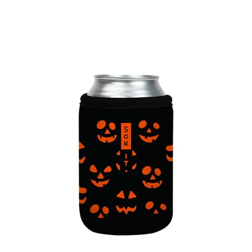 CanSok Sleeve for Beer & Soda Insulated Neoprene Cover (Fright Night Lights / 12oz Can Sleeve)