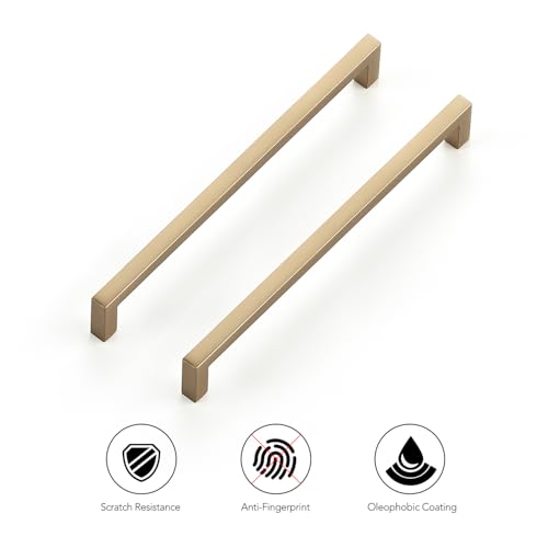 Champagne Bronze Cabinet Handles Cabinet Pulls 7 (Champagne Bronze / Flat Black 7-1/2'' Hole Center)
