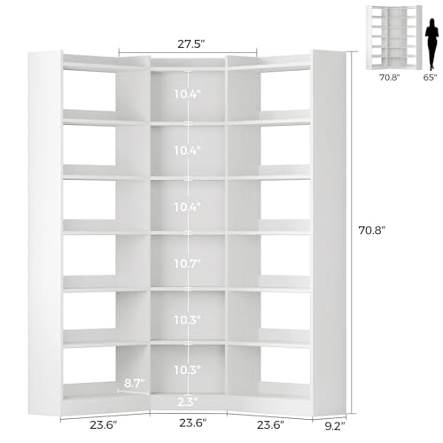 Corner Bookshelf (7 Count)