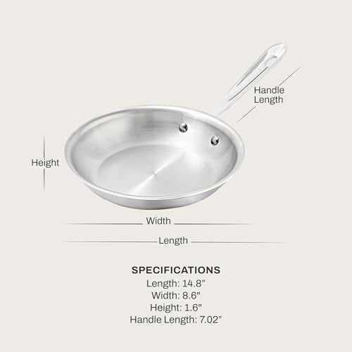 D3 Stainless Steel 8" Fry Pan (8 inch)