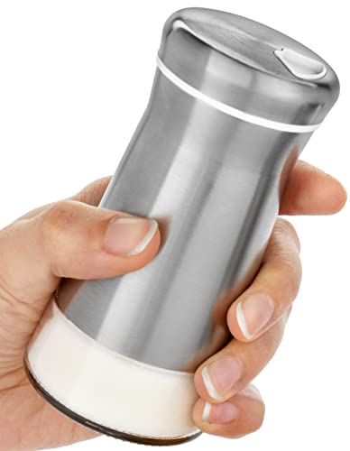 Salt Shaker or Pepper Shaker with Adjustable Pour Holes (White Shaker)
