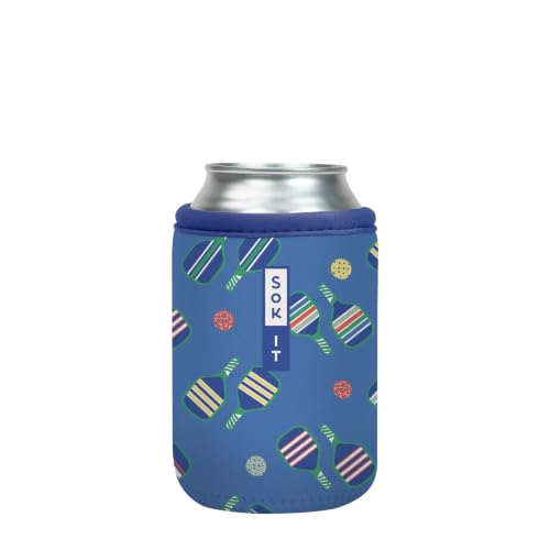 CanSok Sleeve for Beer & Soda Insulated Neoprene Cover (Pickleball / 12oz Can Sleeve)