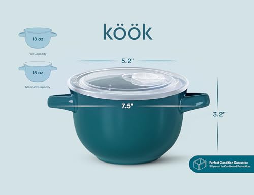 French Onion Soup Crocks with Lids & Handles (Teal)