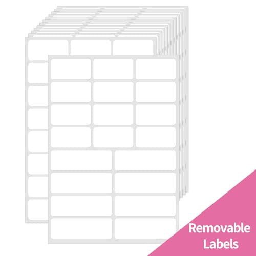 White Removable Labels