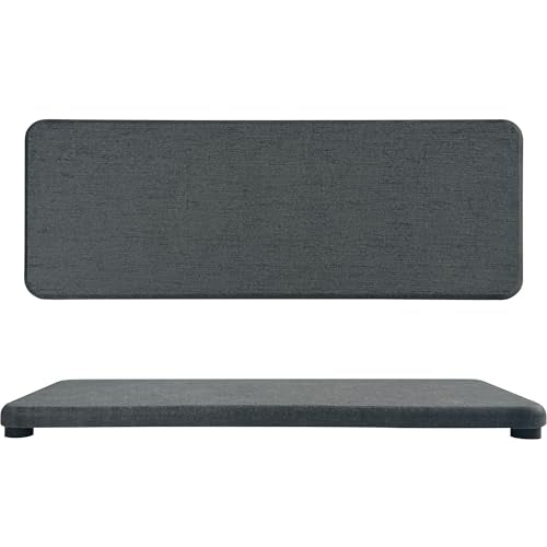 2Pcs Stone Soap Trays Water Absorbing Diatomite Coaster (Dark Gray / 8.7" x 3.2")