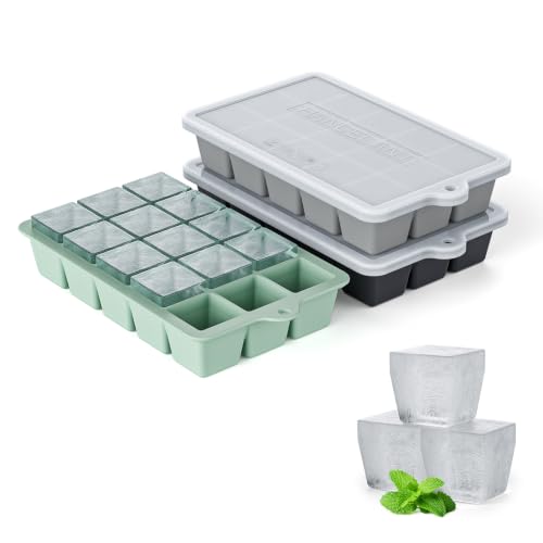 Silicone Ice Cube Tray 3 Pack (3 Count)