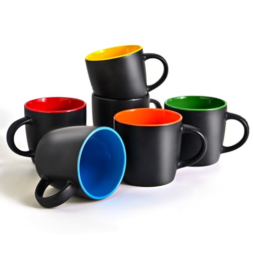 11oz ceramic Coffee Mug Sets Matte Black Porcelain Mug Multiple colors Cups for Coffee (11oz)