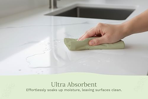 Organic Cotton Sage Flour Sack Kitchen Towels (Sage)