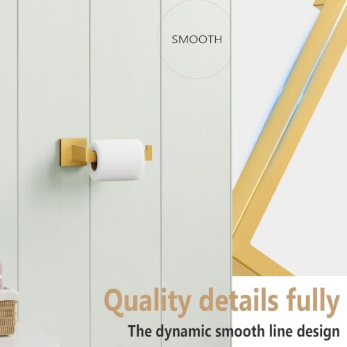 Gold Toilet Paper Holder Toilet Roll Holder for Bathroom Kitchen Washroom T