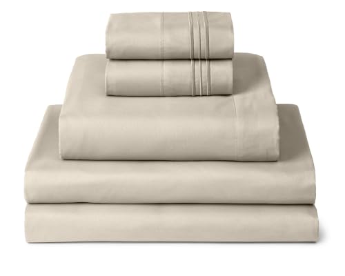 Iconic 5 Piece (1812 Beige / Split King - EXTRA DEEP pocket)