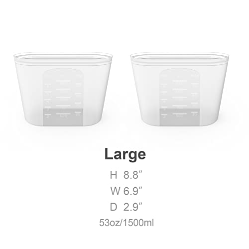 Reusable Silicone Food Storage Bag (2 Large Set)