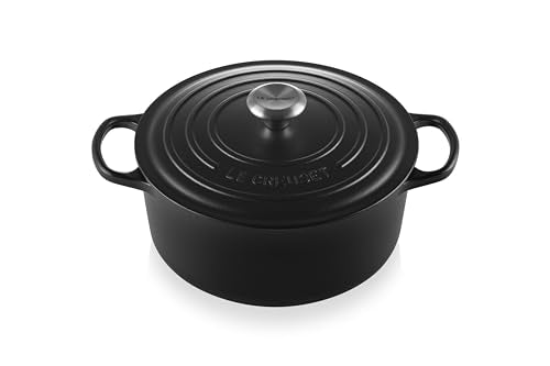 Enameled Cast Iron Round Dutch Oven (Licorice / 5.5 Qt)
