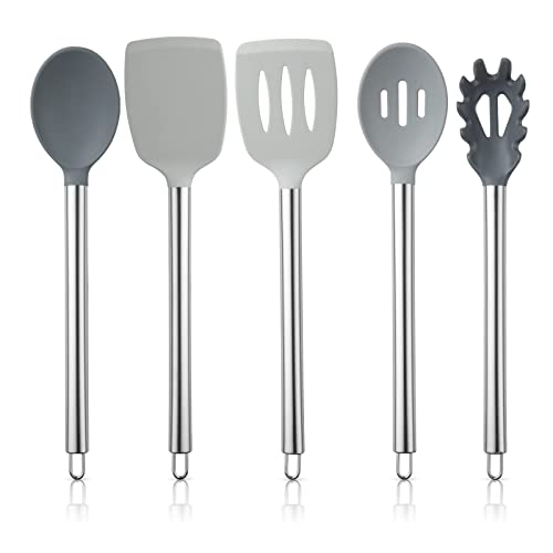 Silicone Cooking Utensils (Grey Ombre / 5 Pieces)