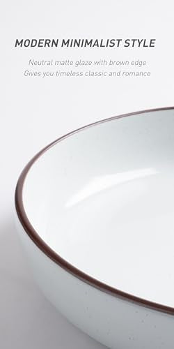 Mercury Pasta Bowls Set of 4 (White / 4 pcs)