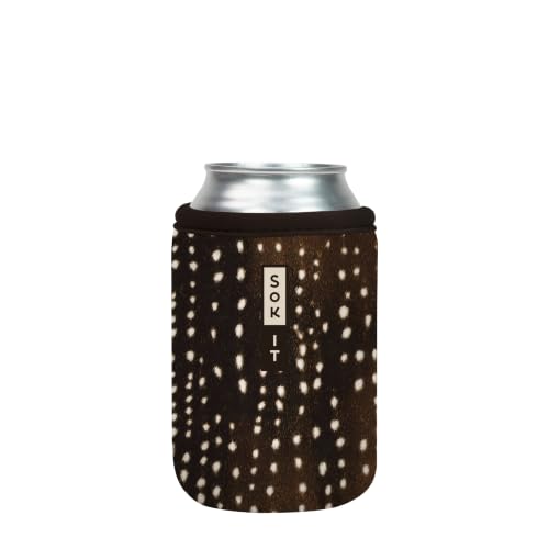 CanSok Sleeve for Beer & Soda Insulated Neoprene Cover (Doe-Eyed Darling / 12oz Can Sleeve)
