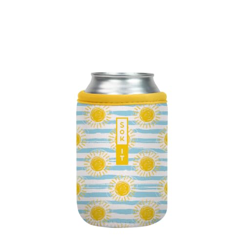 CanSok Sleeve for Beer & Soda Insulated Neoprene Cover (Good Day Sunshine / 12oz Can Sleeve)