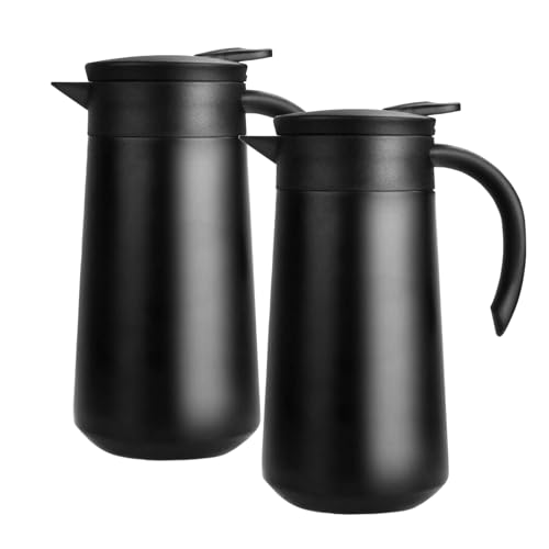 28oz Small Coffee Carafe Insulated Coffee Pot (Black, Black)