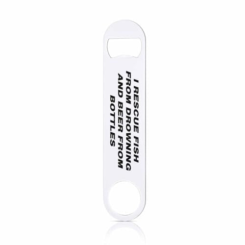 Funny Saying Stainless Steel Bottle Opener Black White Lettering Flat Beer Bottle Opener Keychain for Home Kitchen Bar Restaurant Party Birthday Gift (Funny Saying1)