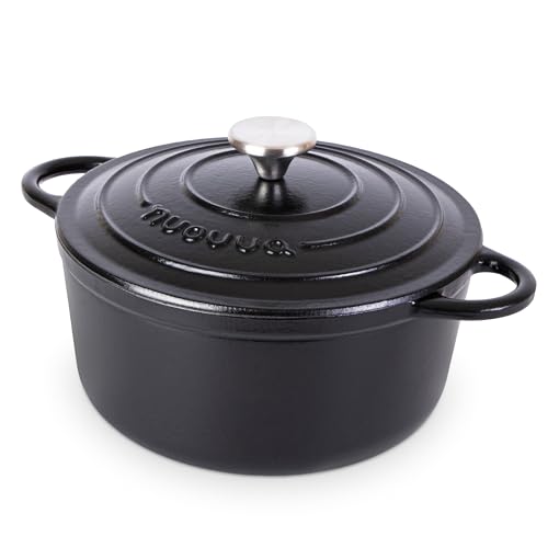 Cast Iron Pot with Lid (Black / 5-Quart - Deep)
