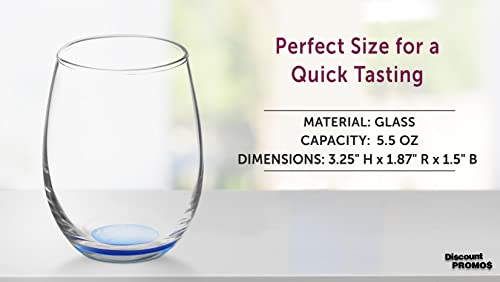 Stemless Wine Glasses by ARC 5.5 oz. Set of 12 (12 Count)