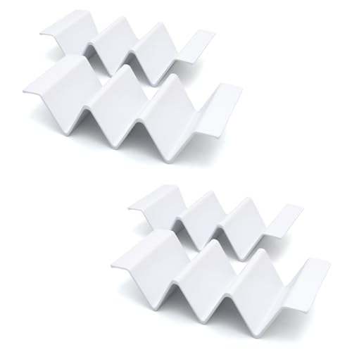 Melamine Taco Holder Stands (Set of 4 / White)